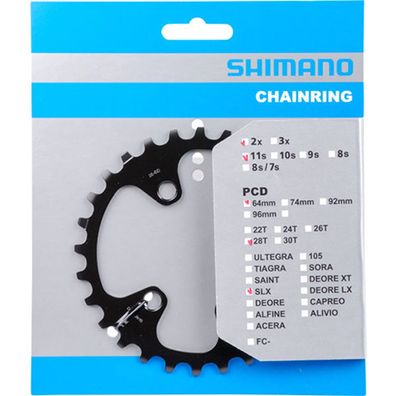 Shimano Kettenblatt SLX FC-M7000 28 Ø 64 innen schwarz