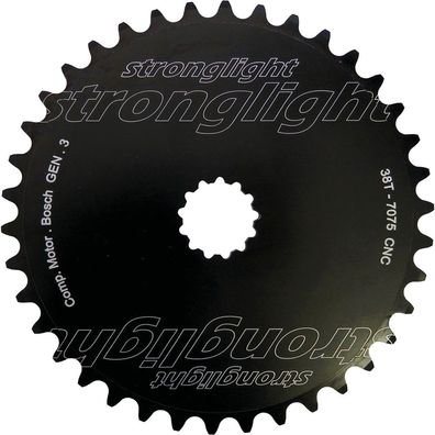 Stronglight Kettenblatt 38 Zähne schwarz Fahrrad