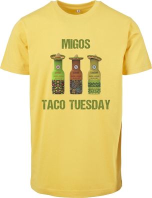 Mister Tee T-Shirt Migos Tuesday Taco Tee Taxi Yellow