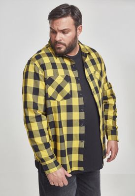 Urban Classics Hemd Checked Flanell Shirt Black/Honey