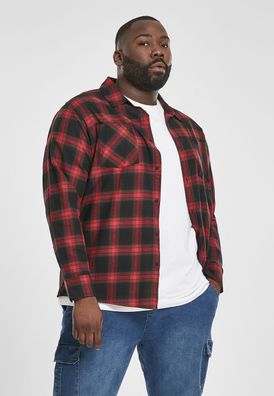 Urban Classics Hemd Checked Flanell Shirt 6 Black/Red