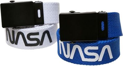 Mister Tee Jungen Gürtel Nasa Belt Kids 2-Pack White/Blue