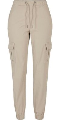 Urban Classics Damen Ladies High Waist Cargo Comfort Jogging Pants Softseagrass