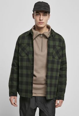 Urban Classics Hemd Padded Check Flannel Shirt Black/Forest