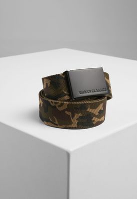 Urban Classics Gürtel Canvas Belts Wood Camouflage/Black