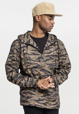 Urban Classics Jacke Windbreaker Tiger Camo Pull Over Wood Camouflage