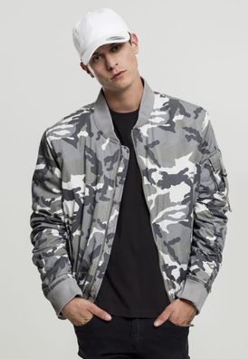 Urban Classics Bomber Jacke Vintage Camo Cotton Bomber Jacket Snow Camouflage