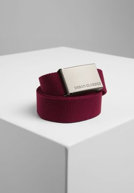 Urban Classics Gürtel Canvas Belts Burgundy