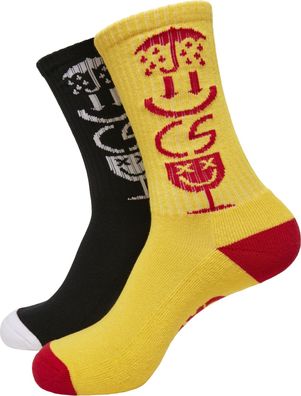 Cayler & Sons Iconic Icons Socks 2-Pack Black/Yellow