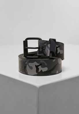 Urban Classics Synthetic Leather Camo Belt Darkcamo