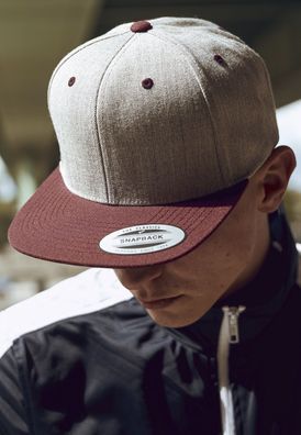 Flexfit Cap Classic Snapback 2-Tone Heather Grey/Maroon