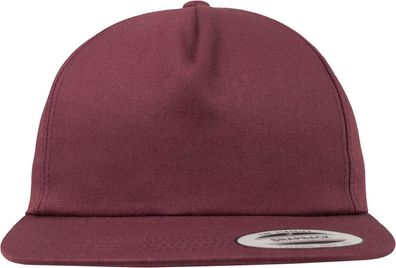 Flexfit Cap Unstructured 5-Panel Snapback Maroon