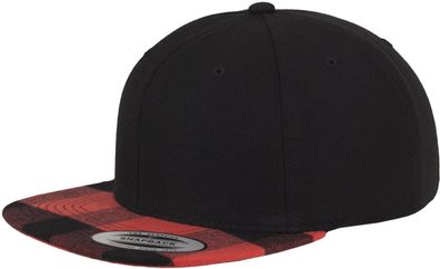 Flexfit Cap Checked Flanell Peak Snapback Black/Red