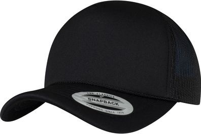 Flexfit Cap Foam Trucker Cap Curved Visor Black