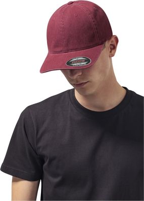 Flexfit Cap Garment Washed Cotton Dad Hat Maroon