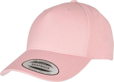 Flexfit YP Classics 5-Panel Premium Curved Visor Snapback Cap Prism Pink