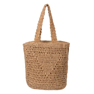 Clayre & Eef Strandtasche 36x6x40 cm Braun Synthetisch