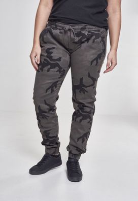 Urban Classics Damen Hose Ladies Camo Jogging Pants Dark Camouflage