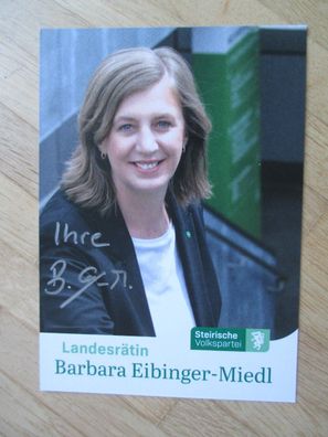 Österreich ÖVP Politikerin Barbara Eibinger-Miedl - handsigniertes Autogramm!!