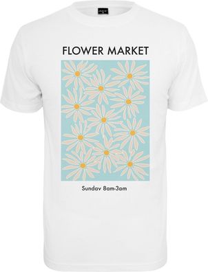 Mister Tee Damen Ladies Flower Market Tee White