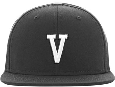 MSTRDS Cap V Letter Snapback Black