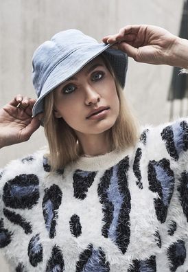 Flexfit Cap Denim Bucket Hat Light Blue