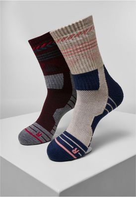 Urban Classics Socken Hiking Performance Socks 2-Pack Blue/Grey