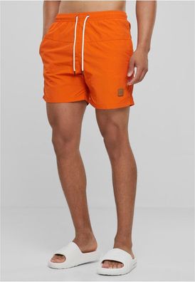 Urban Classics Badehose Block Swim Shorts Rustorange