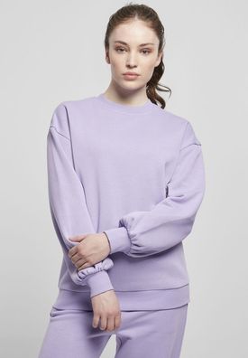 Urban Classics Damen Sweatshirt Ladies Organic Oversized Crew Lavender