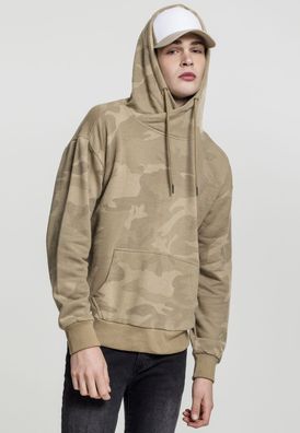 Urban Classics Hoodie High Neck Camo Hoody Sand Camouflage