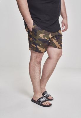 Urban Classics Badehose Camo Swim Shorts Wood Camouflage