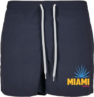 Mister Tee Badeshorts Miami Beach Swimshorts Navy