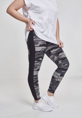 Urban Classics Damen Leggings Ladies Camo Stripe Leggings Darkcamouflage/Black