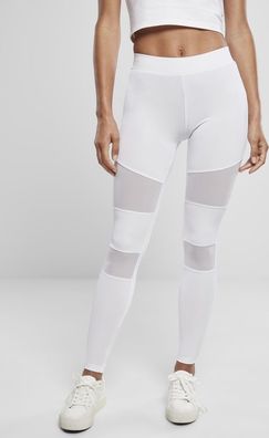 Urban Classics Damen Leggings Ladies Tech Mesh Leggings White