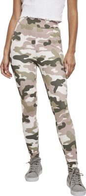 Urban Classics Damen Ladies High Waist Camo Tech Leggings Duskrose Camo