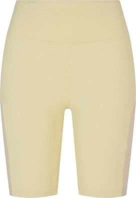 Urban Classics Damen Ladies Color Block Cycle Shorts Softyellow/Softseagrass