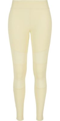 Urban Classics Damen Ladies Tech Mesh Leggings Softyellow