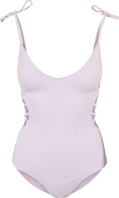 Urban Classics Damen Ladies Rib Swimsuit Lilac