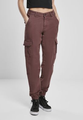 Urban Classics Damen Hose Ladies High Waist Cargo Pants Cherry