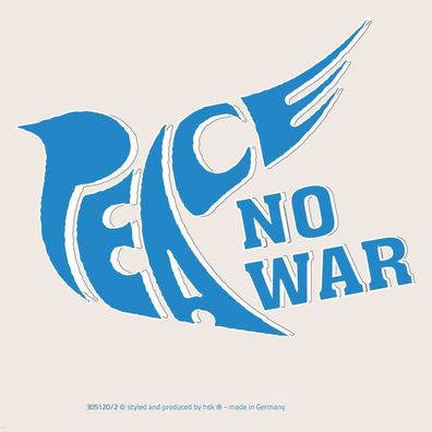 PVC-Aufkleber - PEACE NO WAR - Gr. 29 x 9cm - 305120/2