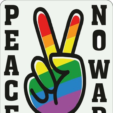 PVC-Aufkleber - Peace Not Ware Finger - Gr. 3,5 x 3,5cm - 307170/3