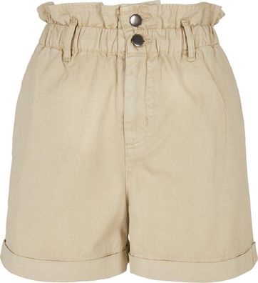 Urban Classics Damen Ladies Paperbag Shorts Softseagrass