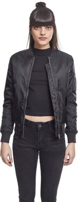 Urban Classics Damen Bomber Jacke Ladies Basic Bomber Jacket Black