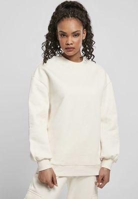 Urban Classics Damen Sweatshirt Ladies Organic Oversized Crew Whitesand