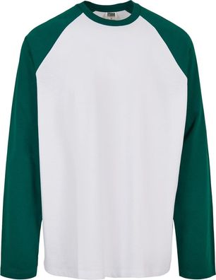 Urban Classics Organic Oversized Raglan Longsleeve White/Green