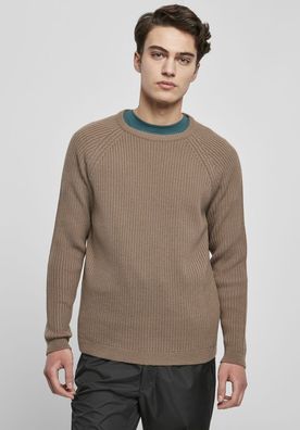 Urban Classics Sweatshirt Ribbed Raglan Sweater Darkkhaki