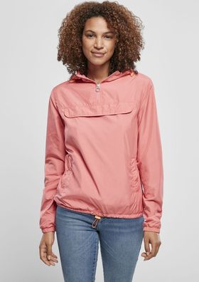 Urban Classics Damen Jacke Ladies Basic Pull Over Jacket Pale Pink