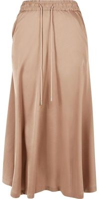 Urban Classics Damen Ladies Satin Midi Skirt Softtaupe