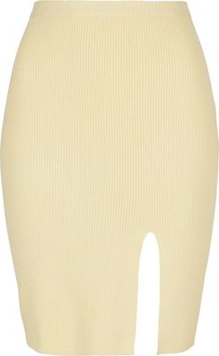 Urban Classics Damen Ladies Rib Knit Skirt Softyellow