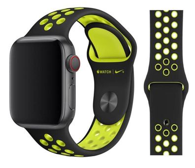 Original Apple Nike Sport Armband M/L 38/40/41mm MQ2H2ZM/A Black/Volt